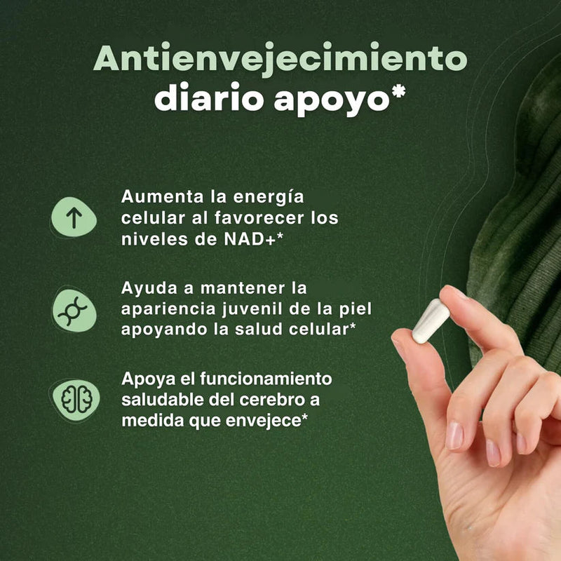 NICOTINAMIDE™-  Suplemento de Reparación Celular Antienvejecimiento y Energía Extraa TK2